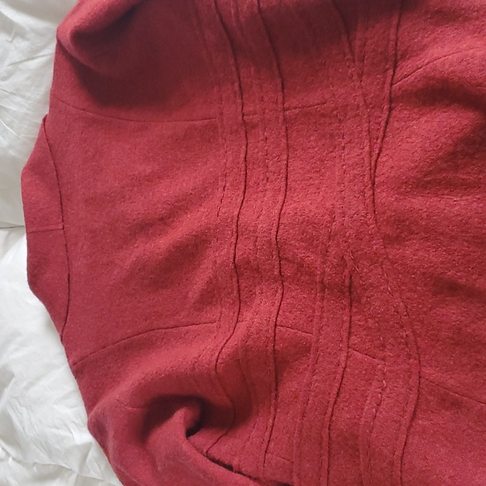 Nic + Zoe Red Wool Blazer Jacket Size PL - Picture 7 of 8